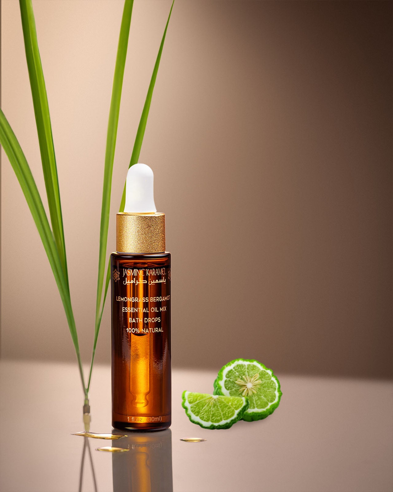 Lemongrass Bergamot Essential Oil Mix Bath Drops 100% Natural